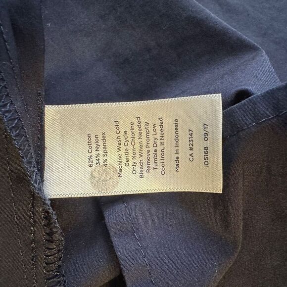 Talbots navy with cream stripes blouse- size xs - Picture 5 of 6